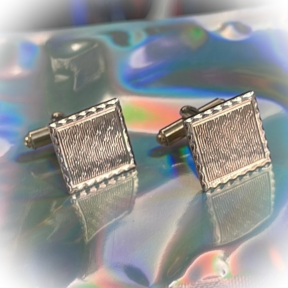 💕Beautiful Silvertone Vintage Cufflinks💕 - Picture 6 of 6